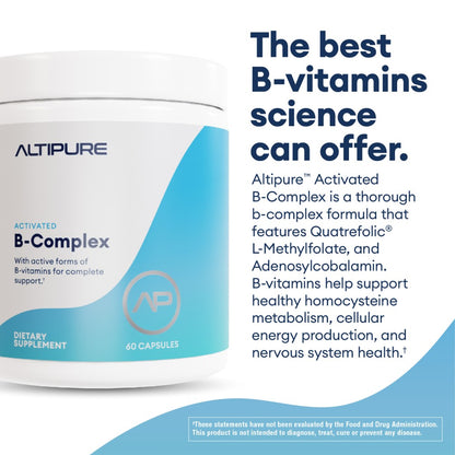 Activated B-Complex Gluten-Free, Dairy-free, Brain, Heart and immune health, 60 capsules
