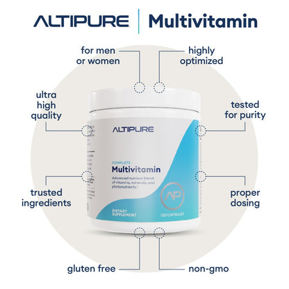 Complete Multivitamin, Gluten-Free, Dairy-free, Heart, Bone, Eye and Brain health, immune function, 120 capsules
